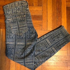 Free People Trendy Aztec Print Skinny jeans sz.27